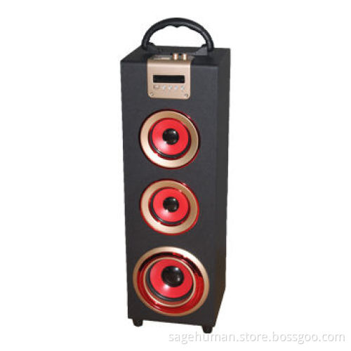 Hi-Fi Passive 2.1CH Portable Speaker with Sub-woofer, Supports USB/SD/FM and Rechargeable Battery